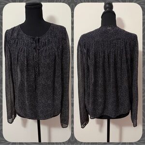 Guess Black Sheer Blouse